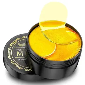 Under Eye Patches - 60 Pcs - 24K Gold Eye Mask- Puffy Eyes & Dark Circles Treatments